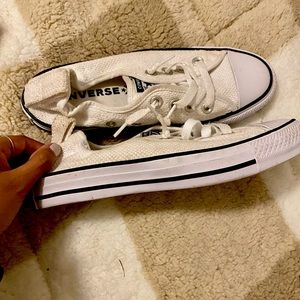 White Converse chuck taylor shoreline Knit slip